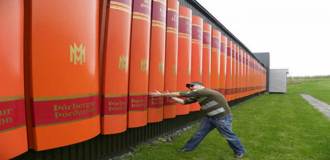 The hell is this giant bookshelf doing in middle of South Iceland